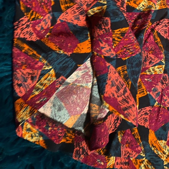 $265 NWT   Maliparmi Multicolor Print Faux-Wrap Midi Skirt   Size Small/38 - Picture 6 of 13